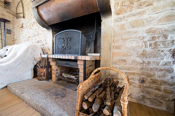 The magnificent Burgundy fireplace